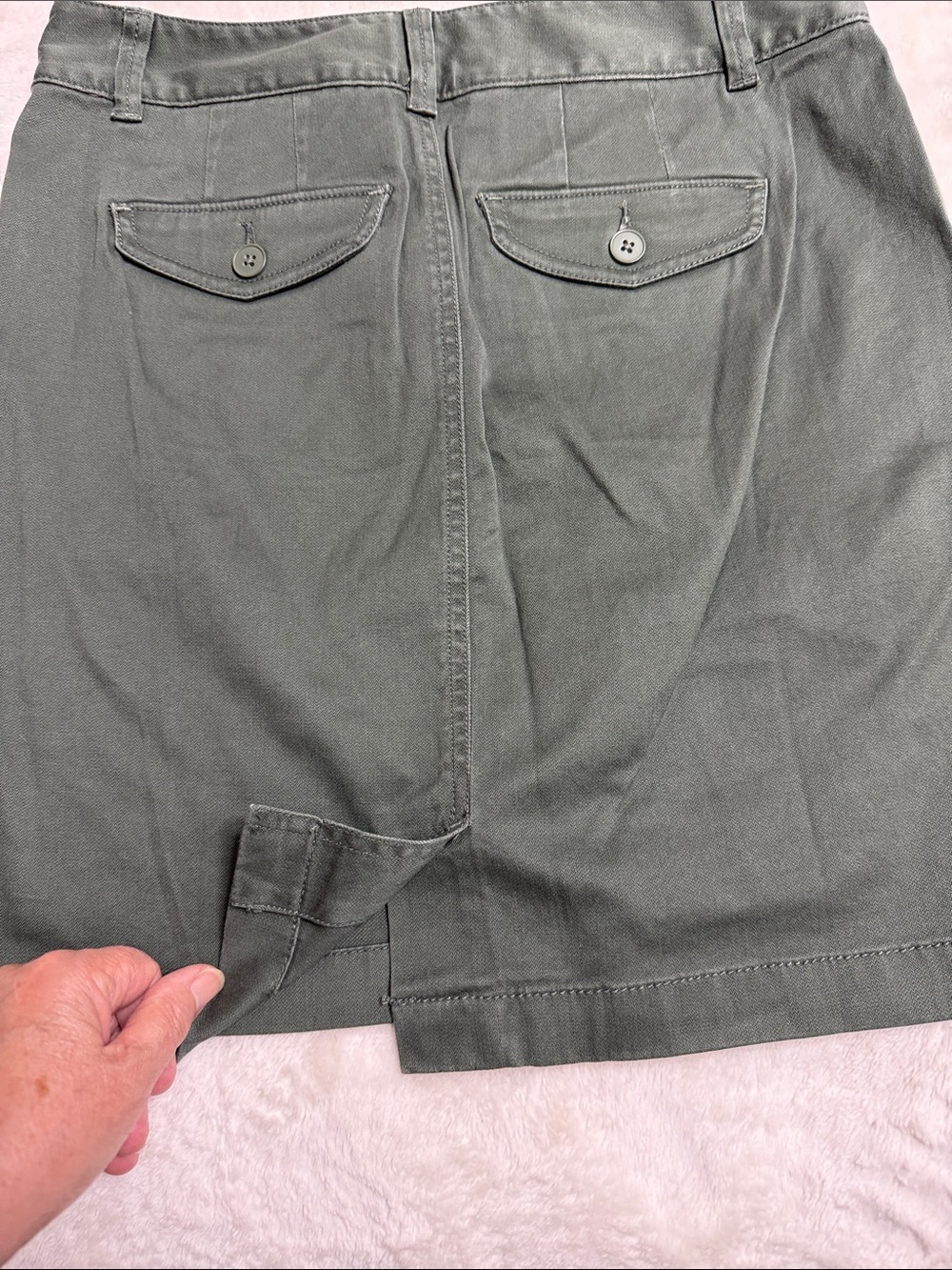 Classic Olive Utility Skirt - Picture 5 of 5